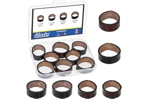 GLARKS 8pcs 13.5 x 28mm 16 x 33mm Leather Belt Loop Keeper Set, Black, Brown Color, Leathers Ring End Strap Holder for Belts Buckle to Hold Extra Length Straps in Place