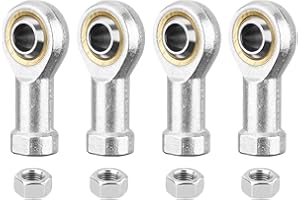 HiPicco SI10T/K Rod End Bearing, 4pcs 10mm Bore Self Lubricating M10x1.5mm Metric Female Thread Right Hand Heim Joint with Jam Nuts