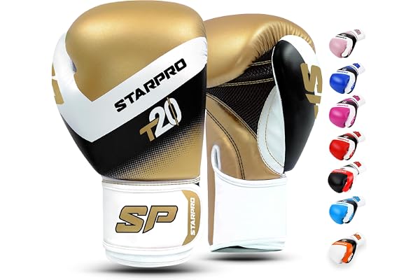 Starpro Obsidian Gants de Boxe Noirs Mats – Cuir Fuax – Gants d'entraînement, de Sparring et de Kickboxing pour Hommes et Femmes – 8 oz, 10 oz, 12 oz, 14 oz, 16 oz