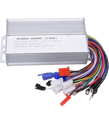 Kit Controller Brushless 45A Per E-Bike E Scooter – 36V/48V/52V Fino A 2000W, Display LCD Con 3 Modalità (Onda Quadra, Sinusoidale, Senza Hall)