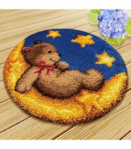 Kit Uncinetto Per Tappeto Fai Da Te - Motivo Cane Orsacchiotto, 50 Cm - Foto 14