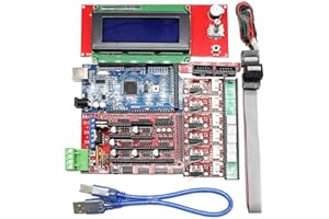 WOWOONE Eiechip CNC 3D Printer Kit for Arduino Mega 2560 R3 + RAMPS 1.4 Controller + LCD 2004 + 6X Limit Switch Endstop + 5 A4988 Stepper Driver 3D Printer Interface & Driver Modules