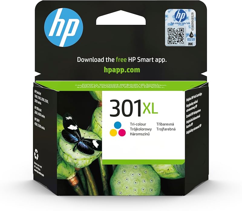 HP CH564EE 301XL High Yield Original Ink Cartridge, Tri-color, Single Pack