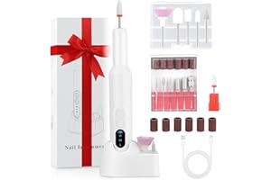 CHEFYUPER Electric Nail Files,20000RPM Nail Drill Kit,Cordless Nail Drill,Adjustable Speeds for Acrylic Gel Nails Care Kit Gifts for Women (white)