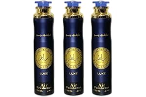 HILTO Arabian Oud Air Fresheners Room Freshner Spray 'Oud' Scent Oud/Musk/Woody/Rose Scent Perfume Spray (Pack of 3) (Ra'ed)