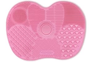 EDMIRE Makeup Brush Cleaner Silicon Pad Scrubber with Suction Cups, Make up Brush Cleaning Mat – Cleans everything from Eyeshadows, Foundations to Blush or Highlighters