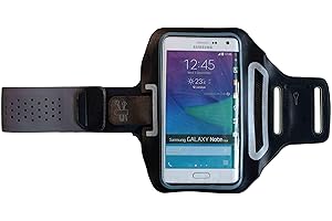 Sportarmband kompatibel für Samsung Galaxy S3 Mini / S4 Mini / S5 Mini Handy Halterung Fitness Tasche für Sport und Freizeit, Handy Halter Oerarm, Dealbude24 Trendy Klein Grau