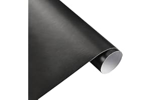 CompraFun Covering Vinyle de Voiture, Film Autocollant Adhésif Métallisé Brossé 30 x 300cm Film Covering de Protection pour Voiture, Moto, Vélo. Effet Métallisé Brossé Noir
