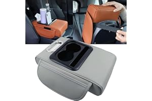 HFLWYWD Car Armrest Cushion,5-in-1 Center Console Cover with 2 Storage Bags Cup Holder, Tissue Box Slot, Phone Slot for Car Sedans,Car Interior Accessories for Most Vehicle, SUV, Truck,Cars (grey)
