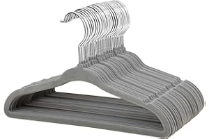 ManGotree Aksamitne wieszaki na ubrania dla niemowląt, małe dzieci, z obrotowym haczykiem, wzór na ramionach dla dzieci i dzieci (30 sztuk, szare)