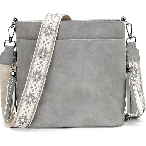 Sac Bandoulière Argenté Rectangle Multi Poches