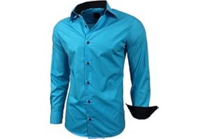 Subliminal Mode Camicia a Maniche Lunghe da Uomo | vestibilità Classica | Comoda e Facile da Lavare | Ideale per L'Ufficio e Le Uscite Informali 444-5