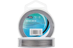 BENECREAT 60m 0.5mm 7 brins Queue de Tigre Perles Fil 201 Acier Inoxydable Nylon Enduit Artisanat Bijoux Perles Fil pour Artisanat Fabrication de Bijoux