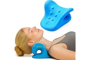 JSM FITNESS Orthopädischer Nackenstrecker – Nackenkissen gegen Schmerzen & Verspannungen | Nackenstützkissen mit Massagefunktion für Büro, Homeoffice & Reisen