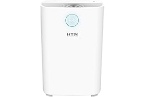 HTW Purificador de aire con uv, generador de iones, hepa y analizador ambiente, 310m3/h