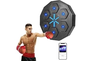 ‎FULLUKY Fulluky Music Boxing Machine, Music Electronic Boxing, Wall Target Boxing Machine, with 6 Lights and Bluetooth Sensor, Boxing Training Devices with Boxing Gloves（ohne Handschuhe）