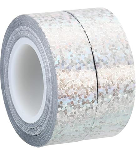 INNSPIRO Nastro Da Masking Tape Washi Foil Argentato, 15 Mm X 10 M - Foto 3