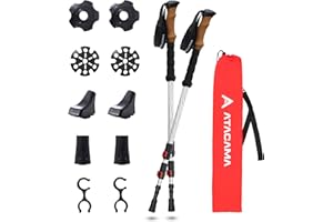 ‎ATACAMA ATACAMA Nordic Walking Stöcke Damen und Herren Wanderstöcke Faltbar & Wanderstöcke Teleskop aus Carbon - Walking Stöcke - Trekkingstöcke - Ultra leichte Wanderstöcke mit viel Zubehör