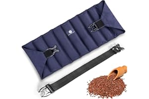 UNCN Large Heat Pads for Back Pain Relief with Adjustable Strap | Durable Cotton Wheat Bags Microwavable| Microwave Heat Pad for Cramps, Menstrual, Lumbar, Muscle Spasms