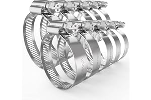 Zelbuck 12 Piezas Abrazaderas de Manguera Ajustables de 16-25mm Abrazaderas Metalicas de Acero Inoxidable Abrazaderas de Tornillo Abrazaderas de Tubo Abrazadera de Clips para Lavadora Piscina o Coche