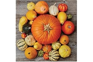 PAW DECOR COLLECTION 3-Ply Halloween Theme Decoupage Serviettes Tissue Paper Napkins Serviettes 33cm x 33cm - Pack of 20 (Pumpkin Composition)