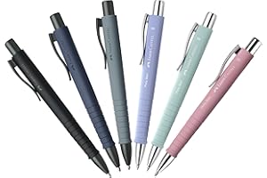 ‎FABER-CASTELL Faber-Castell Kugelschreiber Poly Ball XB 6er SET, 24110, Mehrfarbig, 6 Stück (1er Pack)