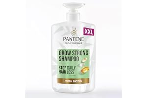 Pantene Grow Strong Shampoo with Biotin & Protein Strengthener 1L XXL pump. Helps Reduce Hair Loss Due to Breakage for Hair t