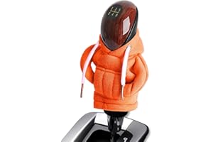 Lohca Gear Stick Hoodie Car Gearstick Cover, Uniquely Styled, Universally Loved Gear Knob Protection – A Truly Creative Gift - Orange