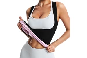 Vigorix Damen Sauna Wear, Sport Weste Schlankheits Taille Shaping Weste Ärmellos Waist Trainer