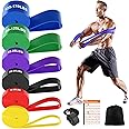 Fokky Resistance Bands Set, 6 Levels Exercise Band Pull Up Bands with Door Anchor, Resistance Band Women Resistance Bands Set Men for CrossFit, Stretching, Powerlifting, Strength Training, Pull Up