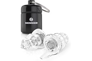 Bouchons d'oreilles de protection d'oreille Senner PartyPro avec étui en aluminium, idéal pour les fêtes, concerts, facile à transporter pour une excellente réduction du bruit
