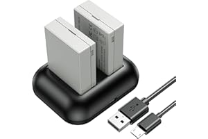 ENEGON Ersatzbatterie (2er Pack) und Rapid Dual Ladegerät für Canon LP-E8 und Canon EOS Rebel T2i, T3i, T4i, T5i, 550D, 600D, 650D, 700D, Kiss X4, X5, X6, LC-E8E Digitalkamera