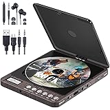 Tragbarer CD Player, Persönlicher Wiederaufladbar MP3 CD Player mit Doppelte 3.5mm Kopfhörern Buchse Disc Walkman mit stoßfes