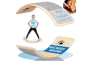 NOBSI Balance Board per bambini in legno – Indoor Montessori giocattolo in legno a partire dai 3 anni per il bilanciamento | Sicurezza testata UE e qualità per bambini | Altalena per neonati e bambini con