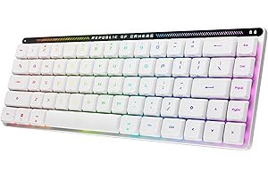 ASUS ROG Falchion RX Low Profile - Clavier Gaming sans-Fil 65%, Connexion trimode, Switches optiques ROG RX Low-Profile, Panneau Tactile interactif, Récepteur ROG Omni, Housse de Protection, AZERTY