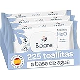 Biolane Lingettes H2O pour b&eacute;b&eacute;, 225 lingettes (3 packs of 75 units), 99% d'ingr&eacute;dients naturels, fibres 100% v&eacute;g&eacute;tales, d&egrave;s
