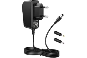 Rsydmny 6V 1A Nätadapter Strömadapter, AC 100-240V till DC 6V 1000mA, för LED-remsa, CCTV-kamera, Router, Steckkontakt 5,5 mm x 2,1 mm, med 3,5mm x 1,35mm, 4,0mm x 1,7mm Steckkontakt