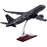 Zek Upp Zekupp Airbus A320, 1/100 THY Siyah Renk, Desenli U&ccedil;ak Maketi (ZU-UCK0113)