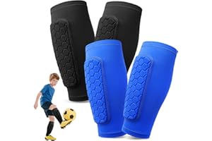 Pardofelis 2 Paia Parastinchi Calcio per Bambino Adulto, Protezione Polpaccio Traspirante e Antiscivolo, Parastinchi da Calcio a Nido d'ape per Bambino Gioventù Uomo Donna Sport All'aperto