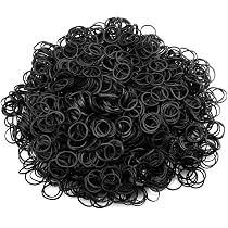 Kleine Schwarze Haargummis – 1000 Stück Mini-Haarbänder Für Kinder, Zöpfe Und Hochzeitsfrisuren – Mit Aufbewahrungstasche Und Entfernungshaken