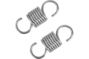 GUNGY Extension Spring 50mm Tension Spring With Dual Hook in 304 Stainless Steel OD 20mm Wire Diameter 2.5mm Max Load 15KG 2.5x20x50mm 2 Pieces