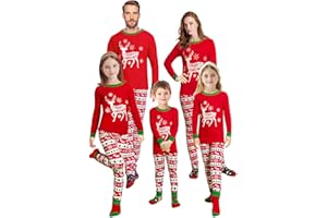 Psafagsa Familles Noël Pyjama Pyjama de Noël en Renne Femmes Hommes Garçons et Filles Vêtements de Noël Vêtements de Nuit Pyjama d'intérieur Chemise de Nuit Tenue