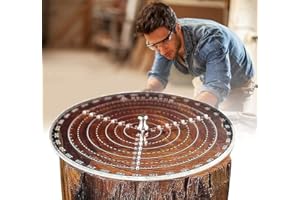 YINGBIAO 300MM Round Centre Finder, Woodturning Centre Finder Tool, Woodworking Compass Circles Drawing Tool Acrylic Accurate Scale Centering Ruler for Woodturners Bowls Lathe Work Drawing Circles Diameter