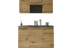 Stella Trading 84-240-Y6 Jazz - Bloque de Cocina (160 x 212 x 60 cm), Color Negro