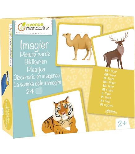 MY MANDARINE JE510C - un jeu éducatif de 24 cartes multilingues (10 langues) - À partir de 2 ans - IMAGIER Légumes