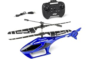 Carson Cyber Copter IR 2Ch RTF blå – helikopter, helikopter, för nybörjare, RC Heli, fjärrstyrd leksak, fjärrkontroll