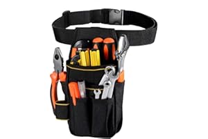 YUNXIASW Hardware Tools Bag Borsa porta attrezzi Piccola Marsupio in Tela Oxford 900D con cintura regolabile in nylon per Elettricista,Carpentiere,Tecnico Manutenzione