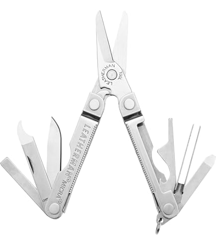 10-in-1 Mini Gereedschap Leatherman Micra Multitool - Roestvrij Staal, Met Veerschaar En 9 Extra Tools, Ideaal Voor Aan Je Sleutelhanger Mannen Gadgets