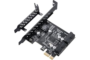 YBBOTT PCIE 2 Port 19Pin Erweiterungskarte, USB 3.2 GEN1 Super Speed 5Gbps PCI Express Karte für Windows 10, 8.1, 8, 7, XP