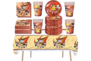 DecPtyTa Stoviglie per Feste di Compleanno Decorazioni Compleanno Piatti e Bicchieri per feste di compleanno Tovaglioli Tovaglia,Adatto per 20 Persone (HY1)